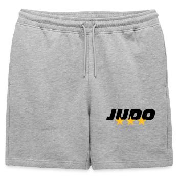 [ Judo ] - Short de survêtement homme premium - gris chiné - Devant - AI Model Male 178 light (178cm)