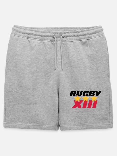 Rugby XIII - Mens' Premium Organic Sweatshorts - heather grey