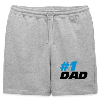 #1 Dad - Short de survêtement homme premium - gris chiné - Devant - AI Model Male 178 light (178cm)
