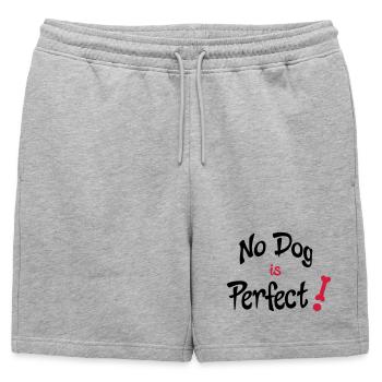funny dog - Mens' Premium Organic Sweatshorts - heather grey - Front - AI Model Male 178 light (178cm)
