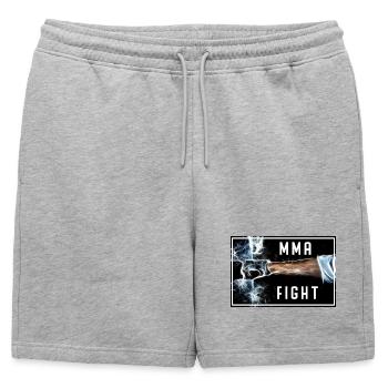 MMA - Combat - Short de survêtement homme premium - gris chiné - Devant - AI Model Male 178 light (178cm)