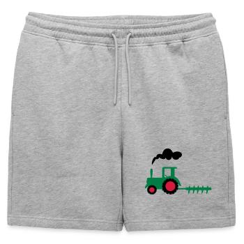 tracteur - Short de survêtement homme premium - gris chiné - Devant - AI Model Male 178 light (178cm)