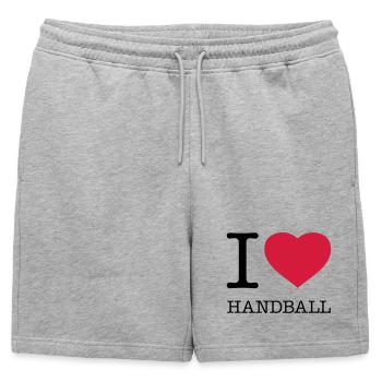 J’ADORE HANDBALL Handballer - Short de survêtement homme premium - gris chiné - Devant - AI Model Male 178 light (178cm)
