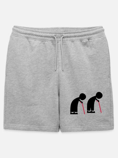 old people - Mens' Premium Organic Sweatshorts - heather grey