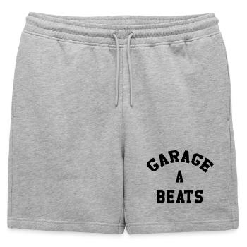 Garage A Beats - Short de survêtement homme premium - gris chiné - Devant - AI Model Male 178 light (178cm)