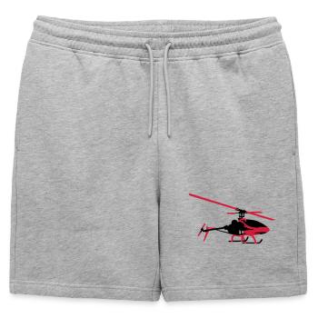 modèle d'hélicoptère - Short de survêtement homme premium - gris chiné - Devant - AI Model Male 178 light (178cm)