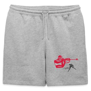 biathlon - Short de survêtement homme premium - gris chiné - Devant - AI Model Male 178 light (178cm)