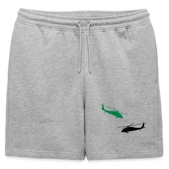 hélicoptère - Short de survêtement homme premium - gris chiné - Devant - AI Model Male 178 light (178cm)