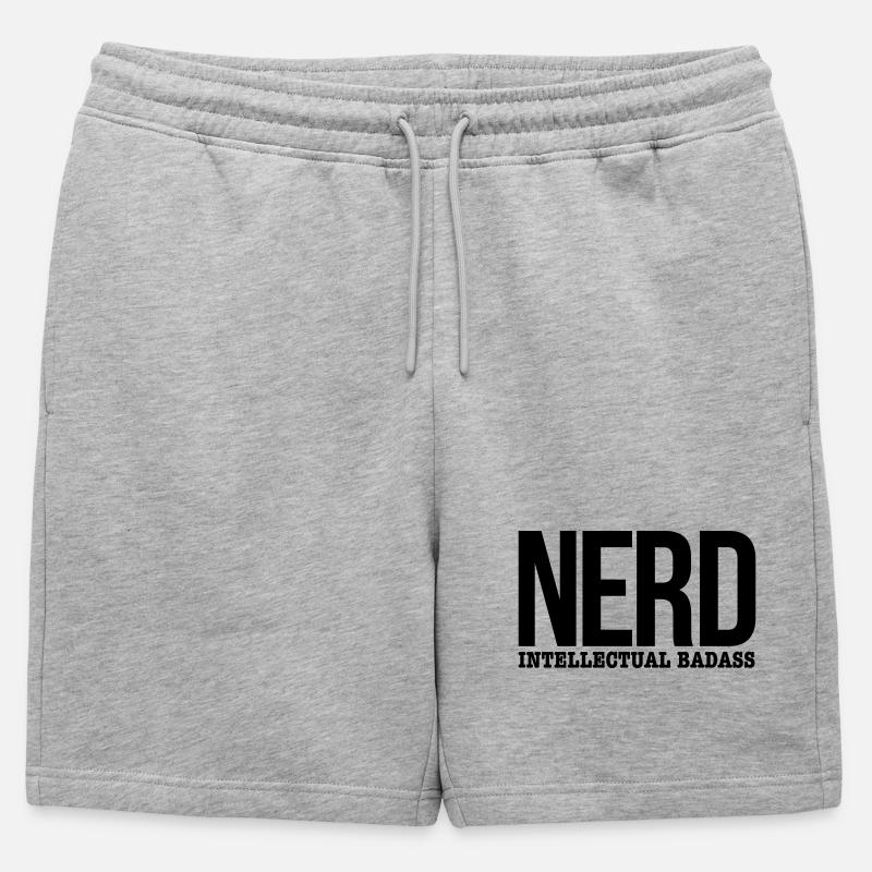nerd - Männer Premium Organic Sweatshorts - Grau meliert