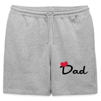 Dad - Short de survêtement homme premium - gris chiné - Devant - AI Model Male 178 light (178cm)