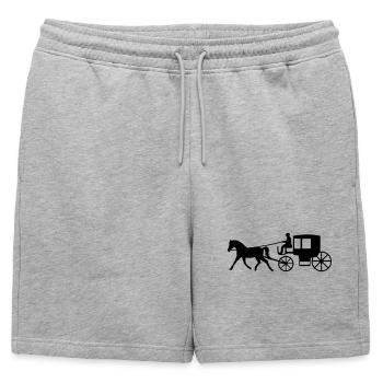 entraîneur - Short de survêtement homme premium - gris chiné - Devant - AI Model Male 178 light (178cm)
