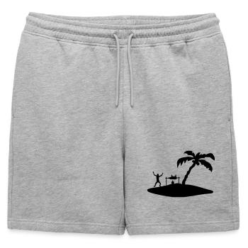 barbecue - Short de survêtement homme premium - gris chiné - Devant - AI Model Male 178 light (178cm)
