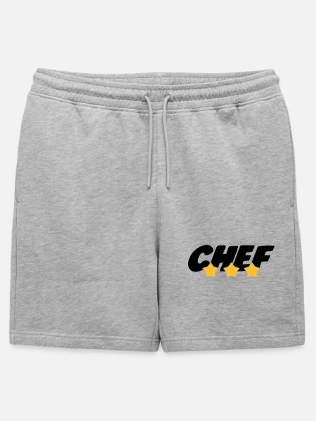 Chef cooking - Short de survêtement homme premium - gris chiné