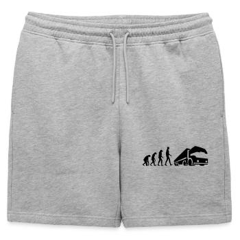 Trucker / Fernfahrer / Routier - Short de survêtement homme premium - gris chiné - Devant - AI Model Male 178 light (178cm)