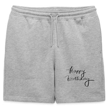 Joyeux anniversaire - Short de survêtement homme premium - gris chiné - Devant - AI Model Male 178 light (178cm)