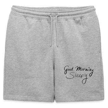 Bonjour somnolent - Short de survêtement homme premium - gris chiné - Devant - AI Model Male 178 light (178cm)