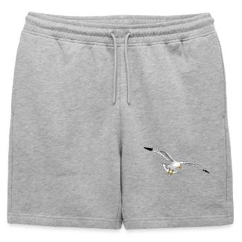 mouette - Short de survêtement homme premium - gris chiné - Devant - AI Model Male 178 light (178cm)