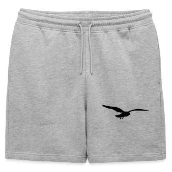 mouette - Short de survêtement homme premium - gris chiné - Devant - AI Model Male 178 light (178cm)