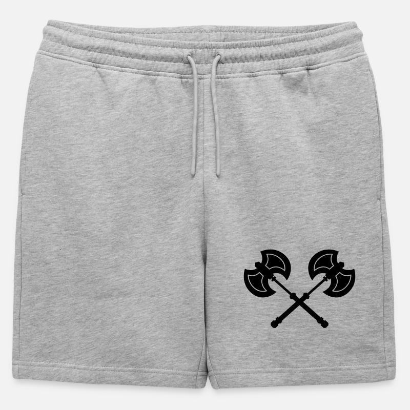 beil Axt - Männer Premium Organic Sweatshorts - Grau meliert
