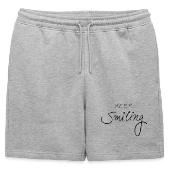 garde le sourire - Short de survêtement homme premium - gris chiné - Devant - AI Model Male 178 light (178cm)