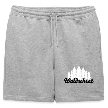 Waldschrat – Spruch für Outdoor- und Waldfans - Männer Premium Organic Sweatshorts - Grau meliert - Vorne - AI Model Male 178 light (178cm)