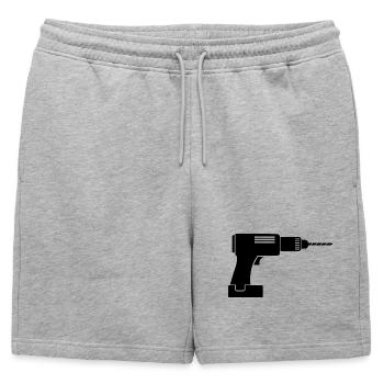 perceuse artisan tournevis sans fil icône icône - Short de survêtement homme premium - gris chiné - Devant - AI Model Male 178 light (178cm)