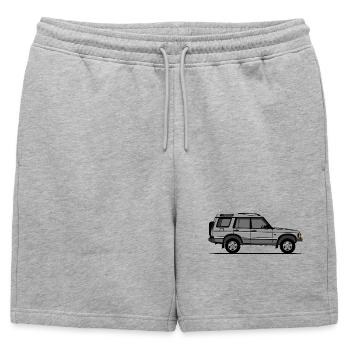 Discovery 2 Silver - Short de survêtement homme premium - gris chiné - Devant - AI Model Male 178 light (178cm)
