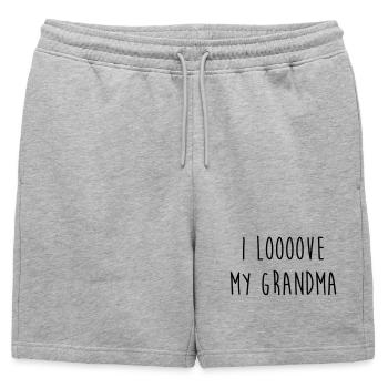 Mamie / Mamy / Grand Mere / Grand-Mère / Bébé - Short de survêtement homme premium - gris chiné - Devant - AI Model Male 178 light (178cm)