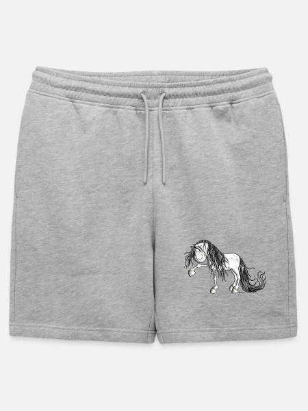Andalusian Horse - Mens' Premium Organic Sweatshorts - heather grey