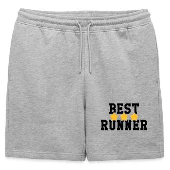 Course à Pied / Running / Jogging / Coureur - Short de survêtement homme premium - gris chiné - Devant - AI Model Male 178 light (178cm)