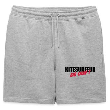 Kiteboarding / Kitesurfing / Kitesurf / - Short de survêtement homme premium - gris chiné - Devant - AI Model Male 178 light (178cm)