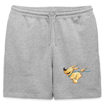 Chien courant - Short de survêtement homme premium - gris chiné - Devant - AI Model Male 178 light (178cm)