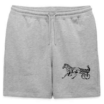 course - Short de survêtement homme premium - gris chiné - Devant - AI Model Male 178 light (178cm)