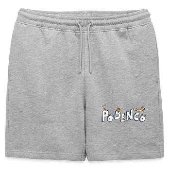 Cute Podenco Font - Mens' Premium Organic Sweatshorts - heather grey - Front - AI Model Male 178 light (178cm)