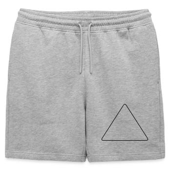 Triangle avec coins arrondis - Short de survêtement homme premium - gris chiné - Devant - AI Model Male 178 light (178cm)