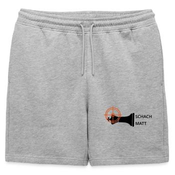 Schachmatt - Männer Premium Organic Sweatshorts - Grau meliert - Vorne - AI Model Male 178 light (178cm)