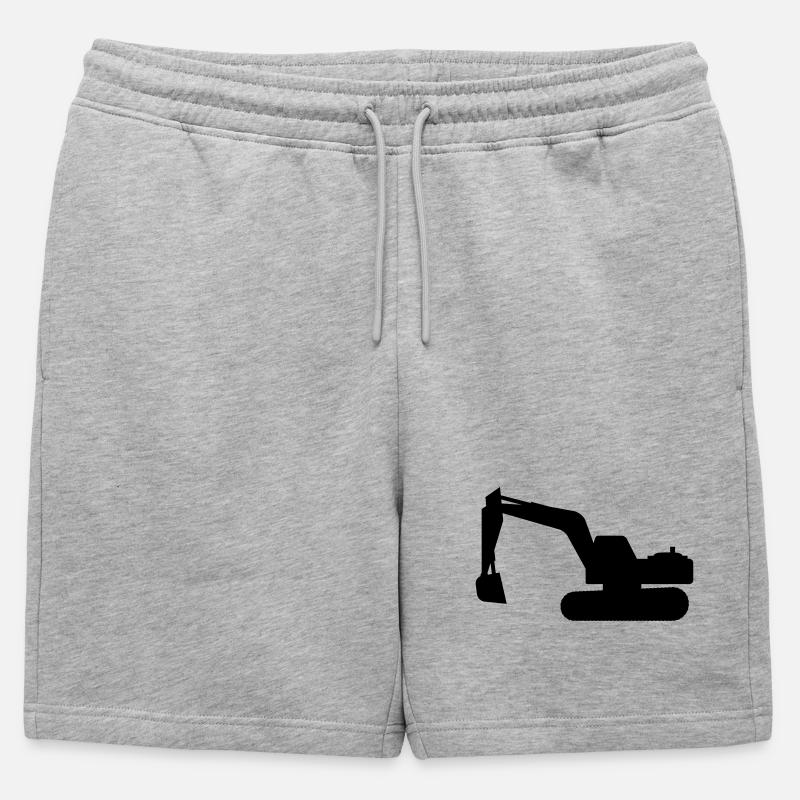 bagger sand arbeit beruf - Männer Premium Organic Sweatshorts - Grau meliert