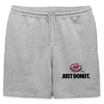 Just donut funny food cartoon pun puns diet gift - Mens' Premium Organic Sweatshorts - heather grey - Front - AI Model Male 178 light (178cm)