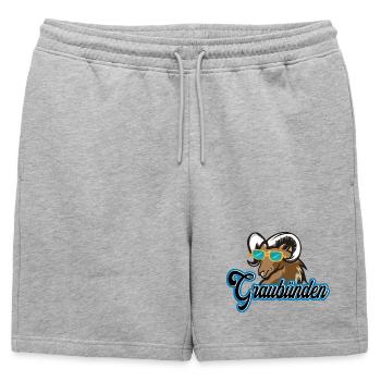 Style Capricorne des Grisons - Short de survêtement homme premium - gris chiné - Devant - AI Model Male 178 light (178cm)