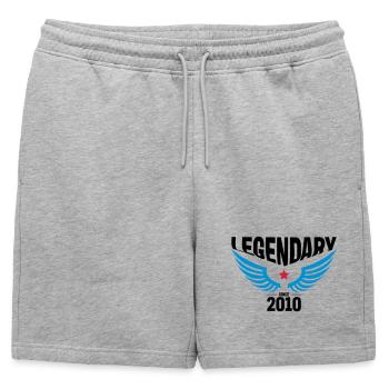 2010 - Short de survêtement homme premium - gris chiné - Devant - AI Model Male 178 light (178cm)