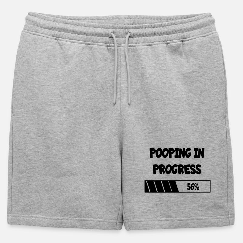 Caca en devenir, progrès * - Short de survêtement homme premium - gris chiné