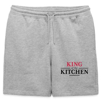 Roi de la cuisine - Short de survêtement homme premium - gris chiné - Devant - AI Model Male 178 light (178cm)