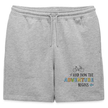 Drôles de proverbes pour les cyclistes - Short de survêtement homme premium - gris chiné - Devant - AI Model Male 178 light (178cm)