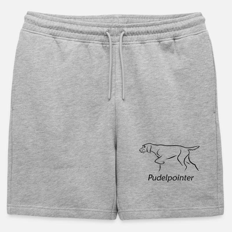 Poodle pointer - Mens' Premium Organic Sweatshorts - heather grey