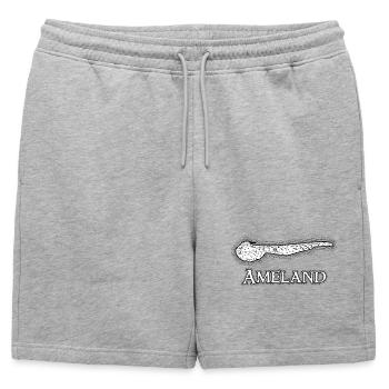 Ameland | Carte antique | Carte au trésor - Short de survêtement homme premium - gris chiné - Devant - AI Model Male 178 light (178cm)
