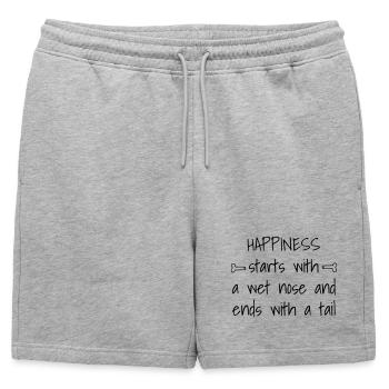 Des phrases amusantes pour les amis canins - Short de survêtement homme premium - gris chiné - Devant - AI Model Male 178 light (178cm)