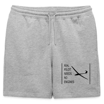 Planeur - Short de survêtement homme premium - gris chiné - Devant - AI Model Male 178 light (178cm)
