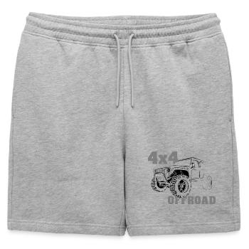 Tout-terrain Camion 4x4 Tout-terrain Grosses voitures tout-terrain - Short de survêtement homme premium - gris chiné - Devant - AI Model Male 178 light (178cm)