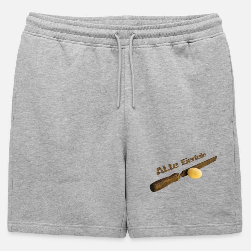 Alte Eierfeile - Männer Premium Organic Sweatshorts - Grau meliert