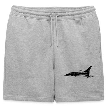 Eurofighter - Short de survêtement homme premium - gris chiné - Devant - AI Model Male 178 light (178cm)